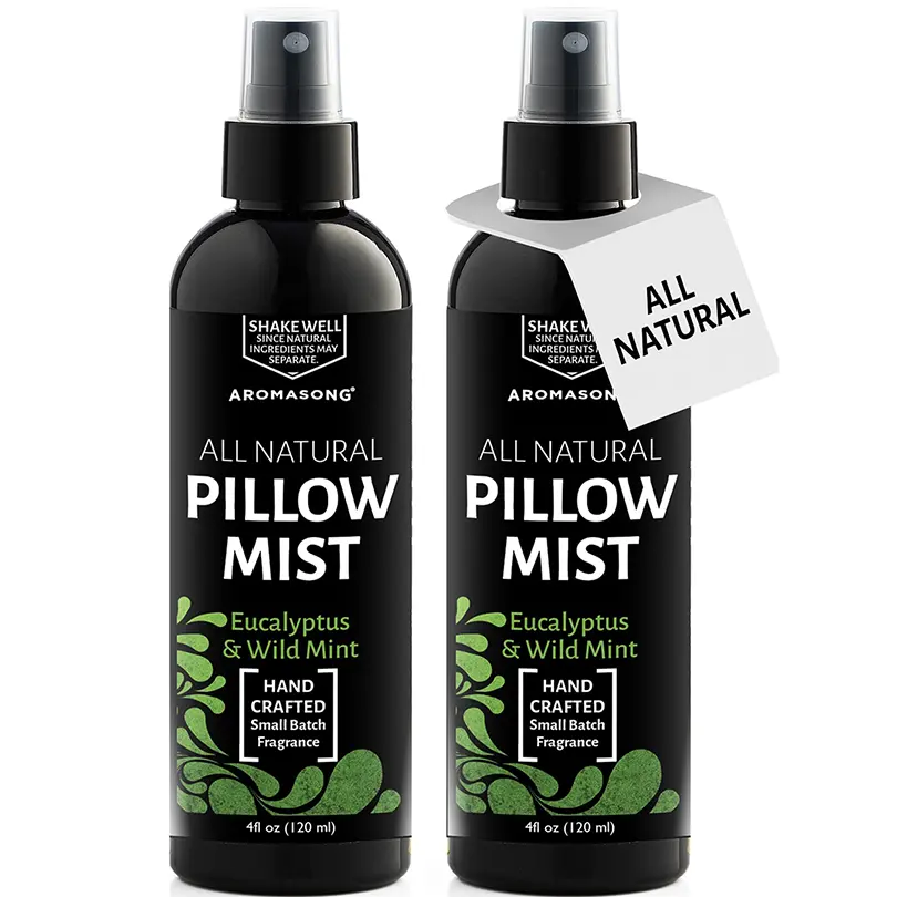 Aromasong 2-Pack All Natural Botanical Oil Eucalyptus Pillow Spray - Pillow Mist with Aroma Infusion, Bedtime Relaxation Sleep Aid, Home Fragrance Stress Reliever