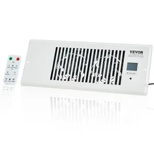 【Summervibes】VEVOR Register Booster Fan, Quiet Vent Booster Fan Fits 4” x 12” Register Holes, with Remote Control and Thermostat Control, Adjustable Speed for Heating Cooling Smart Vent, White