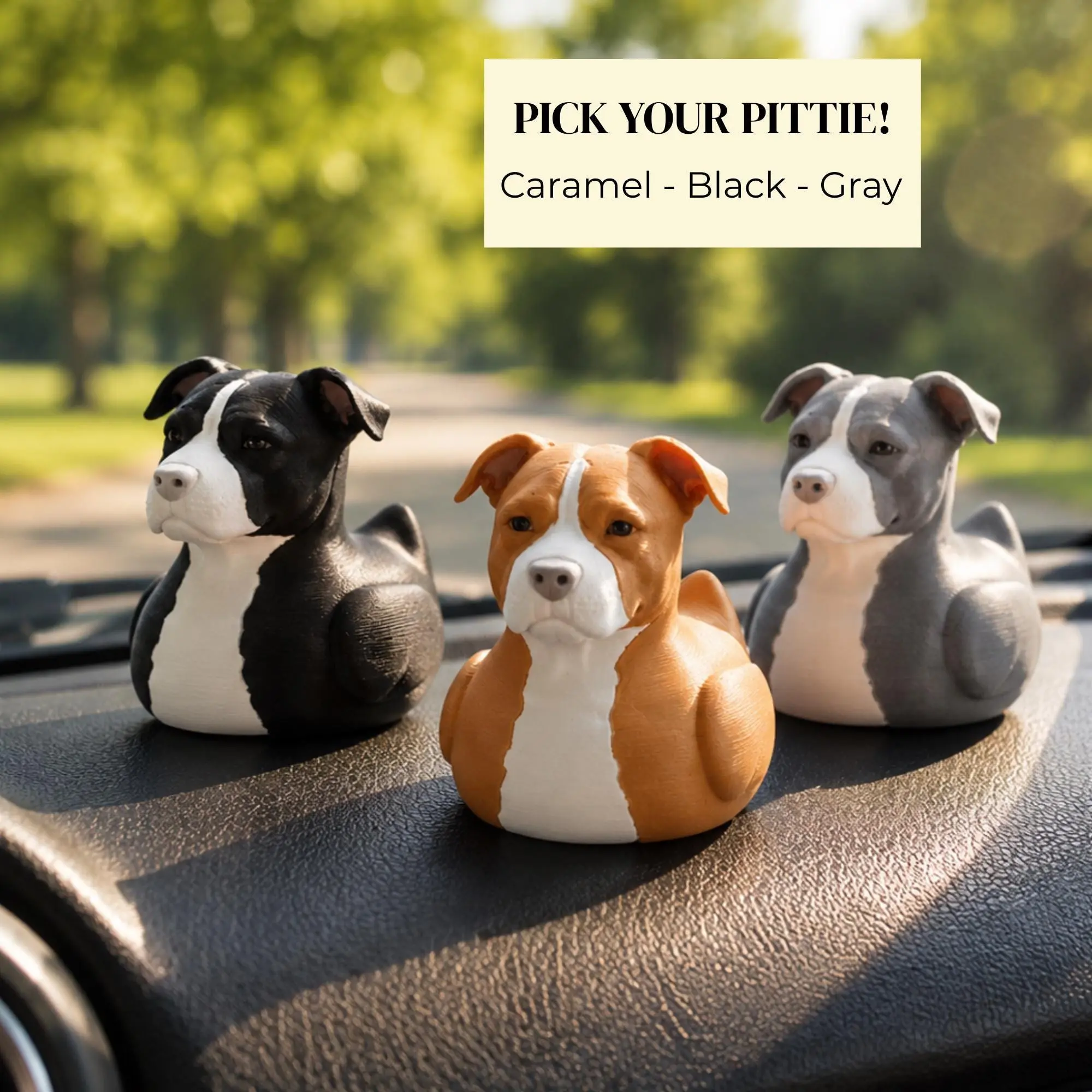 Pitbull Ducking Duck – 4x4 Dashboard Ornament & Cruise Duck