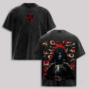 Naruto Anime Madara Uchiha Master Washed T-Shirt, Anime Fan Shirt, Men's Clothing, Unisex, Comfort T-Shirt, Vintage Washed Tee, Oversized Streetwear, Graphic Anime Print, Naruto Fashion, Manga Apparel, Casual Wear
