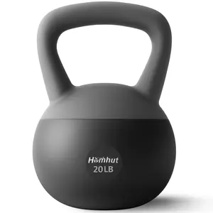 Homhut Soft Kettlebell 10LB/15LB/20LB Women Fitness Home Use Kettlebell Dumbbell for Butt Lift and Hip Shaping, Men Strength Training Equipment, Shockproof and Impact Resistant