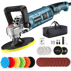 Buffer Polisher, 1600W 7 Inch Rotary Buffer Polisher Waxer, 7 Variable Speed 500-3300 RPM, Detachable Handle for Car, Boat Sanding, Polishing, Waxing Tool Box Tool Kit Heavy Duty#fathersdaygift fathersdaygift