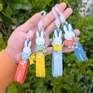 Miffyy Bunny Keychain - Official Merchandise for Fans of the Beloved Character | Kawaii Bag Charm | Cute Cartoon Characters Accessory | Anime Rabbit Gift