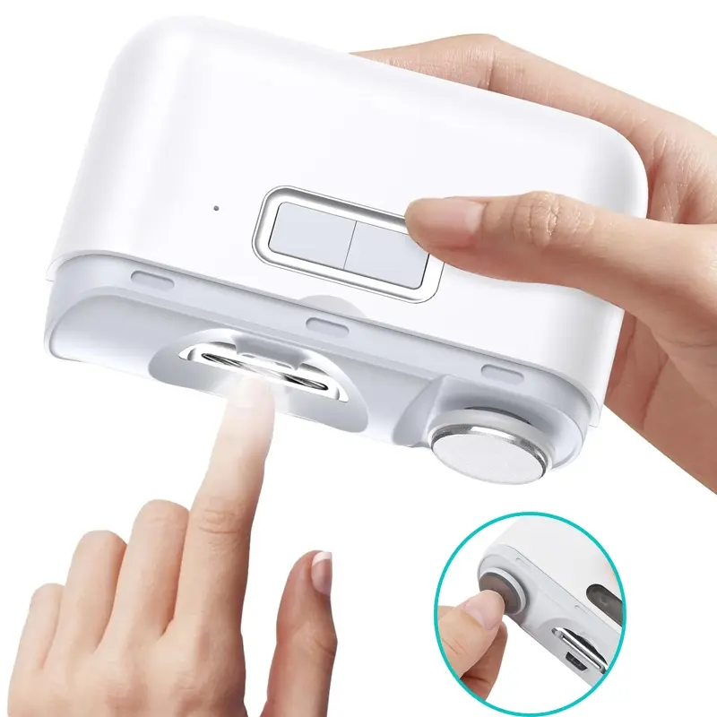 Electric Nail Clipper, Nail Cutter, Automatic Electric Nail Trimmer, Rechargeable Nail Trimmer, Automatic Nail Polisher, Manicure Nail Care Tool for DIY Nails, Home & Travel