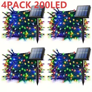 Outdoor Solar String Lights, 400/800 LED Solar Christmas Lights Waterproof, 8 Lighting Modes, for Christmas Tree Wedding Party Garden Decor, Outdoor Decorative Lights