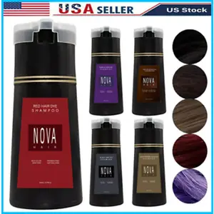 【Results in 10 min】Nova Hair Dye Shampoo, Nova Hair Instant Dye Shampoo,Hair Color  Moisture Moisturizer Moisturize Moisturizing hair color magic Haircare Conditioner Traditional