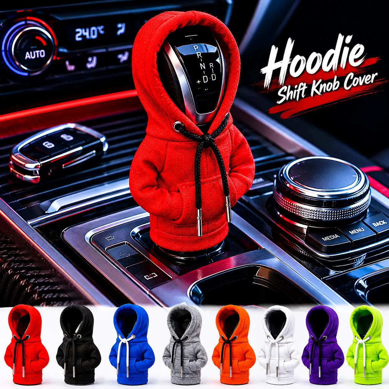 Funny Hoodie Car Gear Shift Cover – Cute Manual/Automatic Shifter Hoodie Sleeve, Universal Interior Decor Gear Knob Protector for Women & Men#GearShiftCover #ShifterHoodie #CuteCarAccessories #CarDecor #CarInteriorViral Car Accessory
