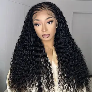 [Factory Directly] OQ HAIR 13x6 Lace Front Wigs Human Hair for Women 180 Density 32 Inch Water Wave Lace Frontal Wigs Human Hair Pre Plucked Natural Black Color