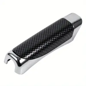 Car Handbrake Protect Cover, 1 Count Universal Car Handbrake Protect Cover, Styling Wooden Carbon Fiber Decor High Quality ABS Smooth SUV Interior Accessory, Car Accessories