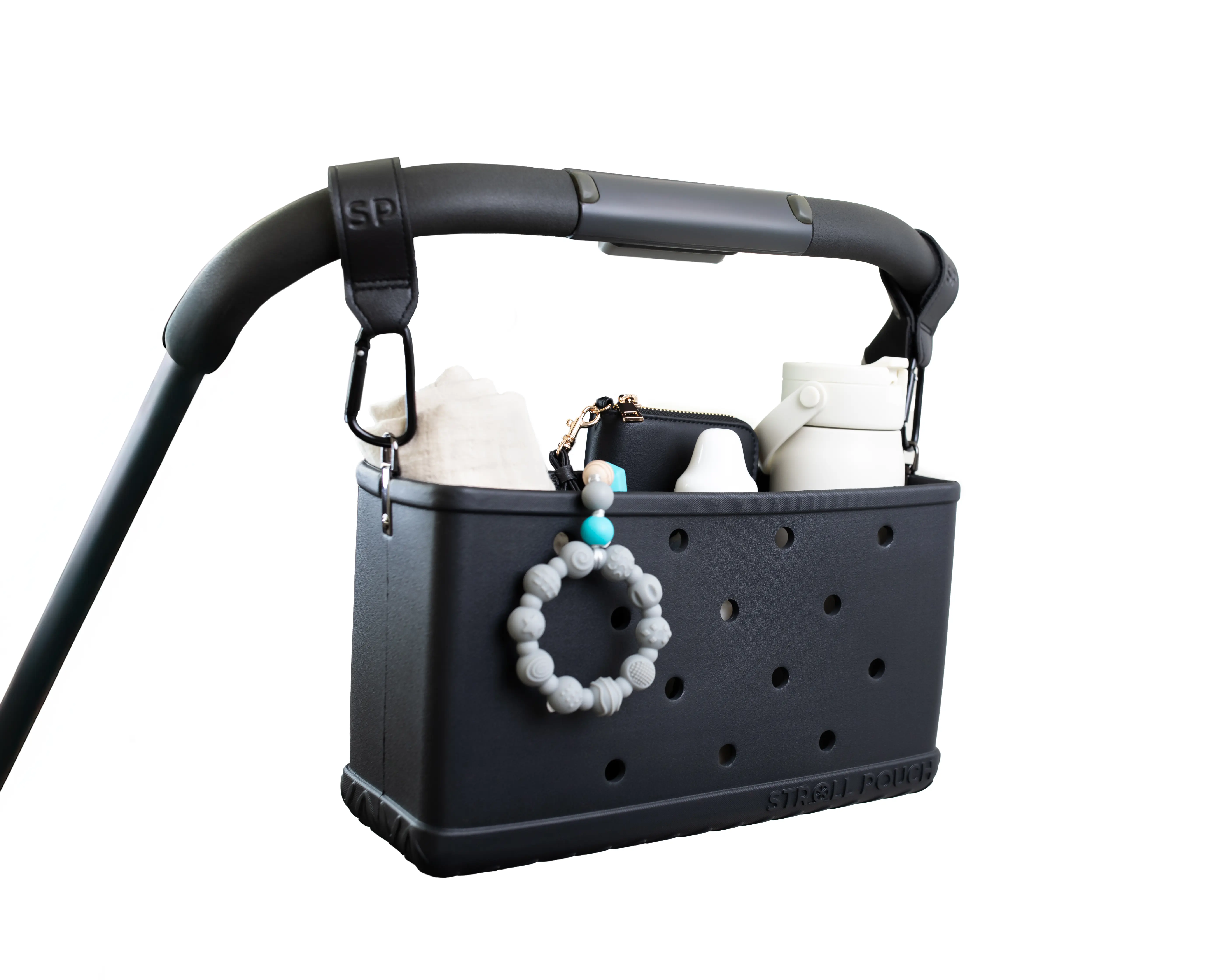 Stroll Pouch - Universal EVA Stroller Organizer | Customizable Like a Bogg Bag | Waterproof, Durable, Structured Caddy for Wagons, Double & Pet Strollers