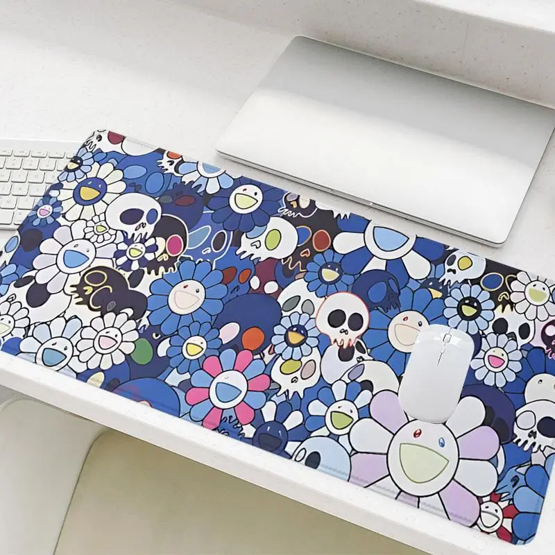Cute Cartoon Pattern Mouse Pad, 1 Count Gaming Mouse Pad, Non-slip Rubber Base Stitched Edge Desk Pad for Home Office Game Room