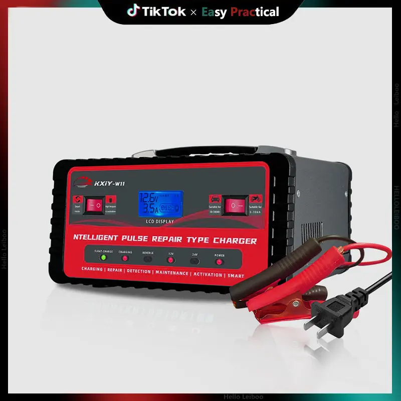 【DealsForYouDays】Car Battery Charger 12V 24V, Automatic Maintainer, Repair, Trickle Charger & Desulfator with Overcharge Protection, Auto Shutoff, 12Volt Battery Charger for Vehicle Motorcycle Boat Lead-acid Batteries - Auto Accessories!