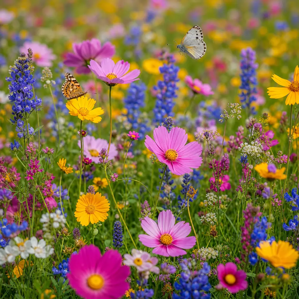 Bulk Wildflower Seed Mix - 5000+ Seeds, 25 Diverse Varieties, Easy-Care, Pollinator-Welcome Hardy Colorful Blooms, Diverse Mixture for Beds, Borders & Cottage Gardens