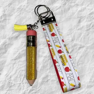 Pencil Keychain, Teacher wristlet, Teacher Gifts