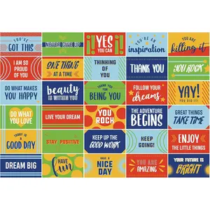 Motivational Cards for Employee Appreciation - Set of 60 Inspirational Kindness Cards (2" x 3.5")