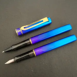 Set of 2 steel pens, 0.5 mm fine tip + 0.38 mm broad tip, for art calligraphy, preferred for creative work, metal pen holder, elegant and premium, gradient color effect, fits 3.4 mm diameter, study supplies, holiday gifts—Valentine’s Day, back-to-school s