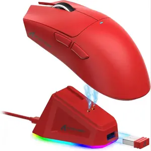ATTACK SHARK X11 Wireless Gaming Mouse, Rechargeable RGB Gaming Mouse with Charging Base, 5 Programmable Buttons, Office Mouse for Gaming, Gaming Accessory