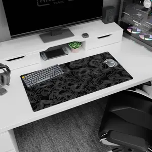[SALE UP TO 30%]Topographic (Topo) Desk Mat - Geometric Terrain, Mouse Pad for Anime Fan, Gaming Desk Accessories, Large Computer Pad, Desk Decor