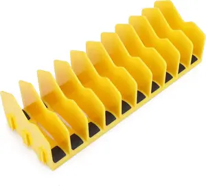Plier Organizer Rack, 10-Slot Pliers Cutters Rack with Non-Slip Rubber Base, Tool Drawer Toolbox Organizer and Storage, Extendable Design, Fit 3 H, 1 Pack, Yellow