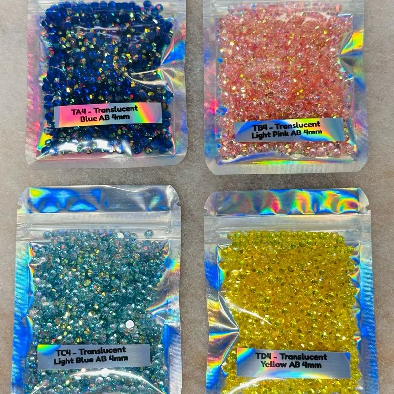 4mm Transparent AB Resin Rhinestones