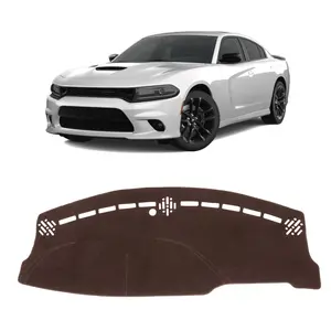 KUST Car Dash Cover for Dodge Charger 2011-2023 Left Hand Drive Polyester Non-Slip Center Interior Accessories Custom Fit Dash Mat Sunshade No Glare Black