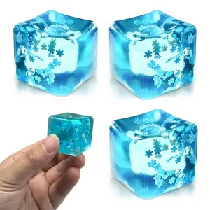 Snowflake Ice Cube Maltose Slow-Rebound Squishy Toy, Stress Relief Fidget Toy, Squishies