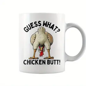 Guess What Chicken Bu-tt Chicken Lover Chicken Meme Coffee Mug 11oz