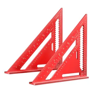 High Precision Aluminum Alloy Triangular Ruler, Measuring Ruler, 7 Inch & 12 Inch, Anti-Drop Wear-Resistant, Durable Geometry Tool for Engineering