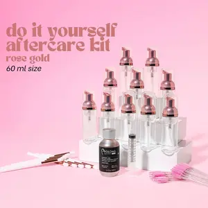 DIY Lash Cleanser Kits (10 or 20 Piece) with Prolong Concentrate (Rose Gold 60ml)