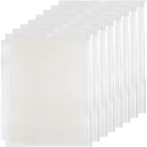 3 Holes Clear PVC Zipper Binder Pocket Insert Pages Letter Size 8 1/2" x 11 Loose Leaf Binder Filing Storage Bags 8 Packs