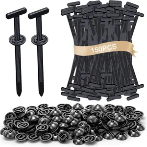 150 PCS Nylon Cable Tie Buckles – Universal Automotive Zip Tie Clips with Button Design, Heavy-Duty Plastic Fastening Clips for Car Repair, Bumper & Body Panel Fixing Interior Vehicle Detailing