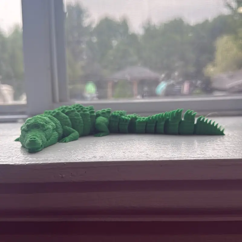 3D Printed Crocodile Toy - Durable, Kid-Friendly Collectible Figurine for Imaginative Play