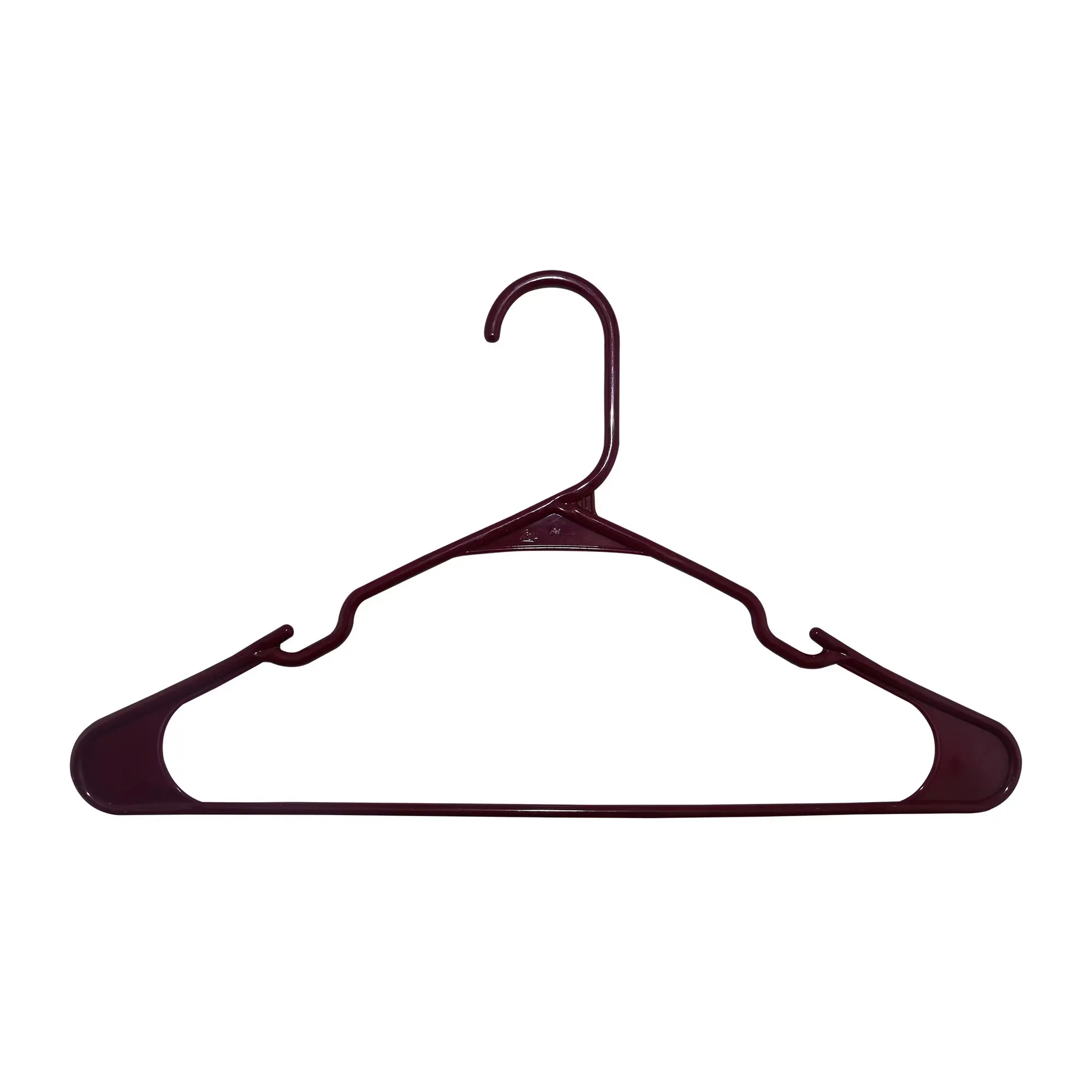 Plastic Notched Adult Hangers for Any Clothing Type, Maroon Supreme 50 Count Plastic Notched Adult Hangers for Any Clothing Type, Maroon Supreme 50 Count