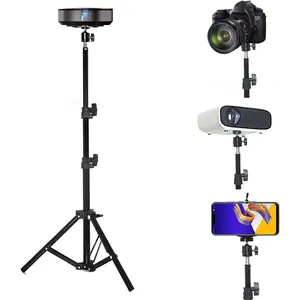 Projector Floor Stand, Portable Tripod Mount - Folding Stand for Projector, Camera, Webcam (18" to 40") - Supports Up to 3lbs (1.5kgs)