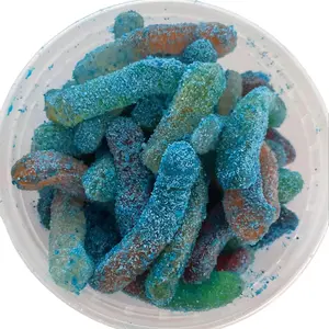 All-Natural Blue Raspberry Sour Gummy Worm