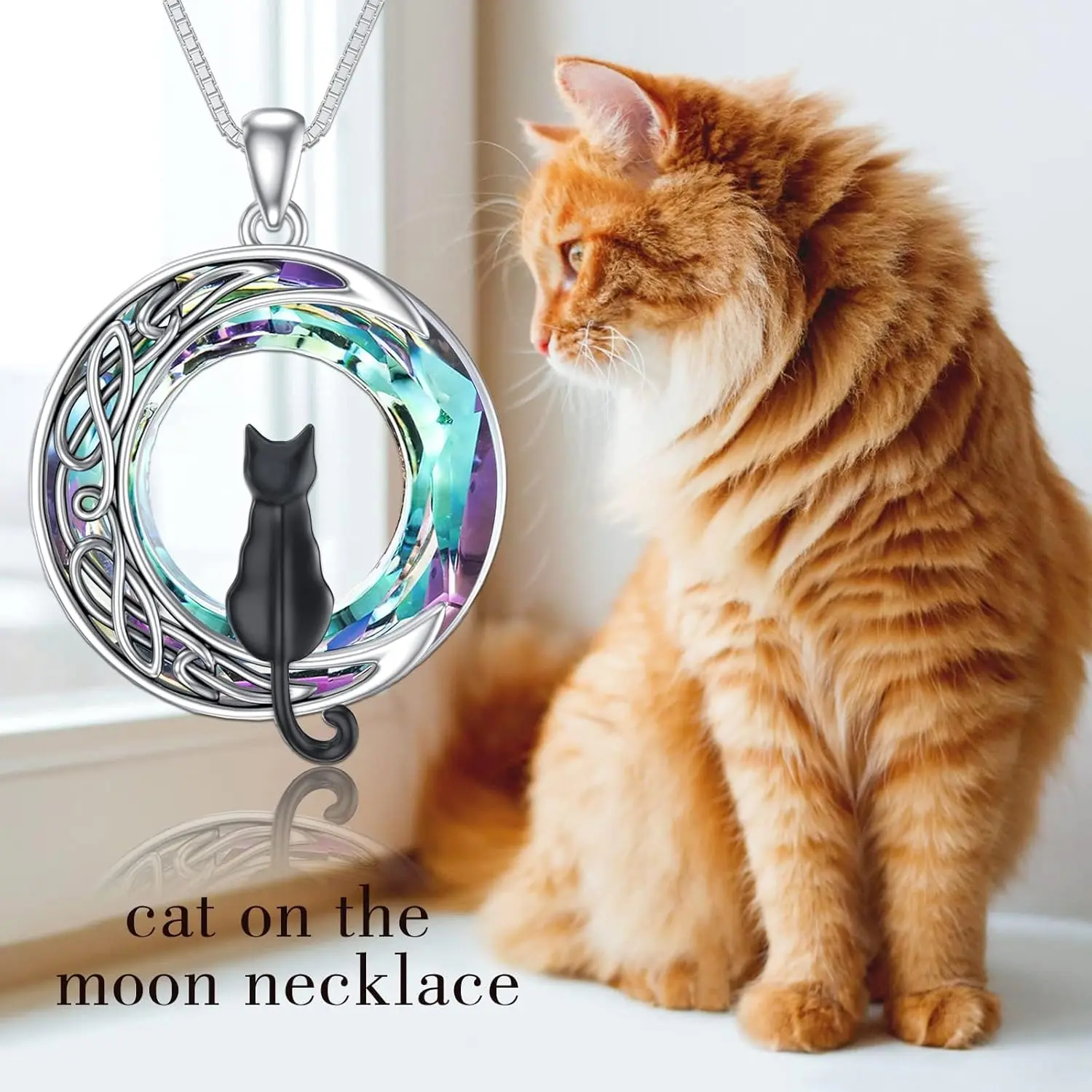 TOUPOP Gifts for Cat Lovers Sterling Silver 1 2 3 Cats Necklace with Crystal Mothers Day Gifts for Women Birthday Christmas Celtic Jewelry TOUPOP Gifts for Cat Lovers Sterling Silver 1 2 3 Cats Necklace with Crystal Mothers Day Gifts for Women Birthday Christmas Celtic Jewelry