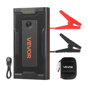 VEVOR Jump Starter, 1000A Peak, Car Jumper Starter Battery Pack, 12V Portable Lithium Battery Booster, Jump Box Power Bank with 3 Modes Flashlight and Jumper Cable, for Up to 5L Gas & 3L Diesel Engine Automotive Tool Kit Vehicle
