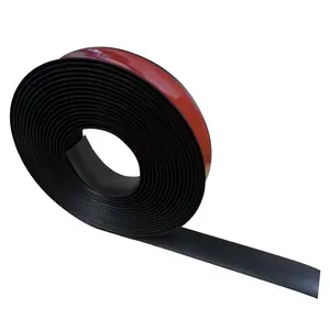 Floor Transition Strip Self Adhesive 2"x20' Black Vinyl Floor Transition Strip Floor Divider Strip Flooring Transition Strips for Laminate Flooring, Uneven Floors, Carpet (20FT, 2in, Black)