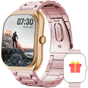 Hot Sale! Dual Straps 2.01-inch HD Touchscreen Smartwatch - Wireless Calling, Photo Capture, Music Control | Android & iPhone Compatible, Unisex Design, Custom Watch Face, Alarm & Calls/SMS Notifications