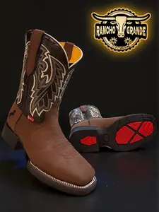 Rio Bull - Bota Rodeo para Caballero / Men's / Hombre / Suela Ligera y Resistente / Boots