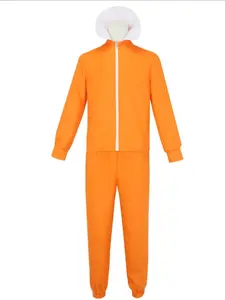 Movie Vector Cosplay Costume Orange Jakect Pant Glasses Outfits Set Halloween Fancy Suit Party Suit