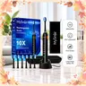 MySmile Elite Rechargeable Sonic Electric Toothbrush for Adults - TikTok Shop Exclusive, Oral Brightening, Self-Care, 6 Nylon Brush Heads, 5 Modes, Timer, Waterproof, Plastic Storage Box, Charger Cable, Long-Lasting Handle, Free Gift, Cleansing Function,,