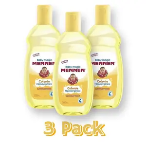 Baby Magic Mennen Cologne (3 Pack) Hypoallergenic 6.76 fl oz (Colonias Mennen para Bebe Hipoalargenica 200 ml) Fresca Fragancia