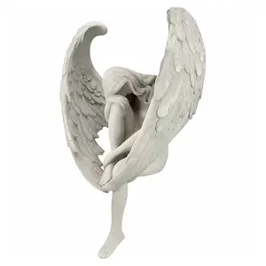 Resin Hugging Angel Statue, Indoor Outdoor Decorative Decor, Garden Sculptures Statues, No Power Needed, Multifunctional Room Arrangement, Garden and Home Decoration