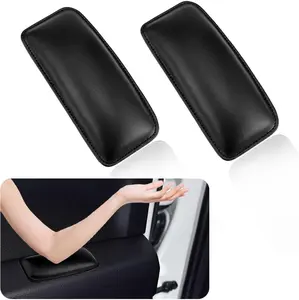 2 count   Cushion,Soft Leather  Door Armrest Pad for   Elbow,Universal  Center Console Cushion Pad Comfort Pillow for Automotive Interior Accessories (Black)