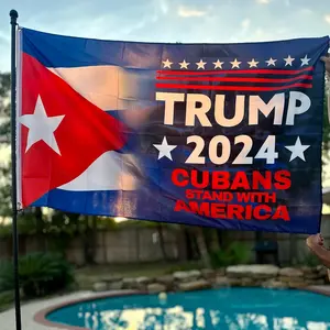 Trump 2024 Cuban Flag “Cubans Stand with America” 3x5 ft- Unique Design