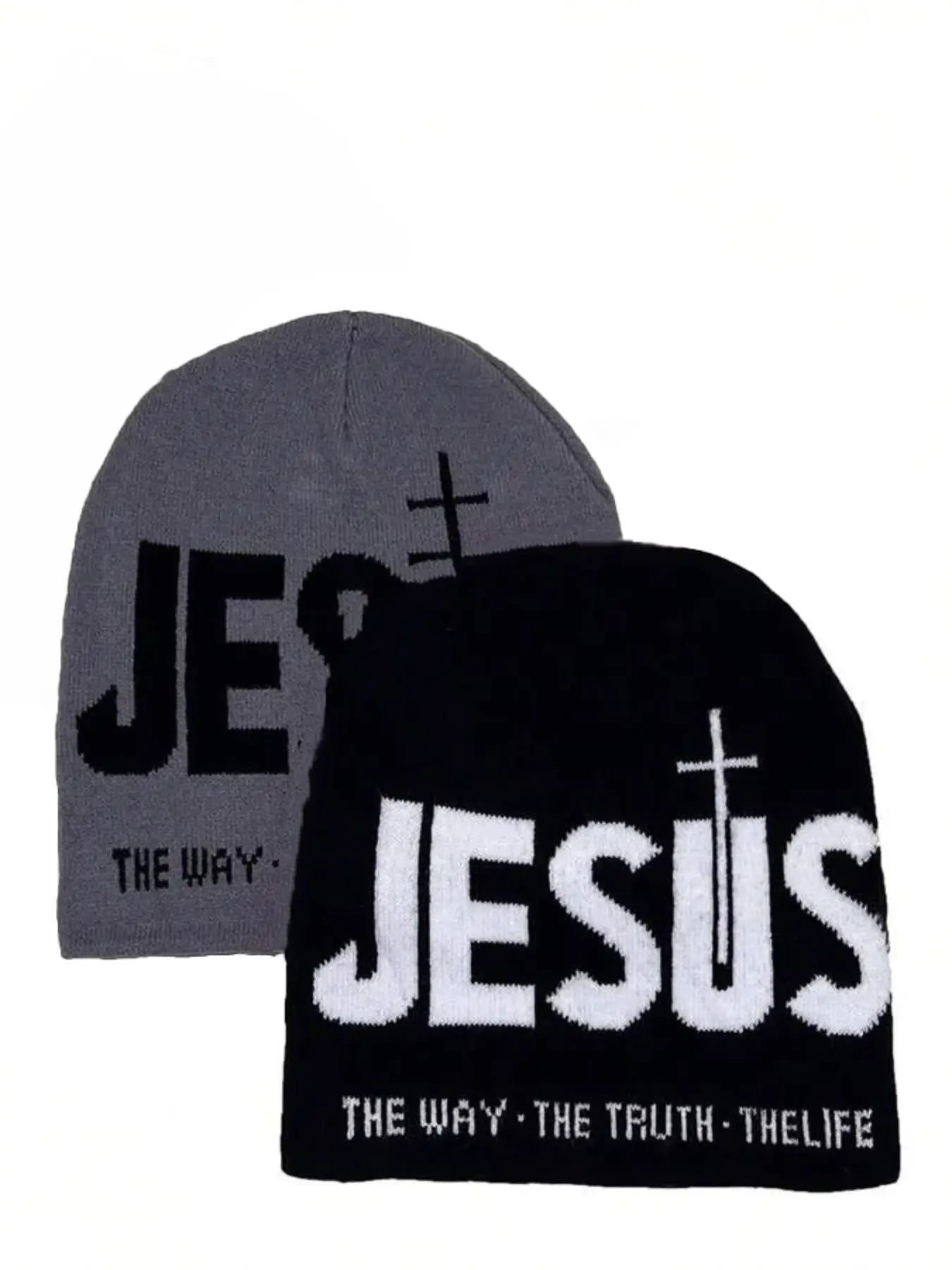 Women's Knitted Jesus Hat Religious Hat Y2K Fall Winter Fashion, Individual Style, Snug Fit, Warm Comfortable, Ideal for Daily Wear, Casual Outings, Travel, and Parties, Knit Beanie, Fitted Hat, Faith Cap