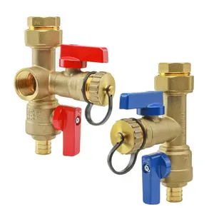 Everflow FTGV-ISO34-P-KIT-LF Tankless Water Heater Isolation Valve Kit 3/4" PEX
