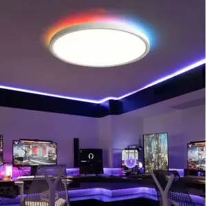RGB Round 30CM Ceiling Lamps Home Decor Fixtures Minimalist LED Ceiling Lamp RGB Backlight Balcony Kitchen Bathroom Lamp Decoration Fixtures For Living Room Bedroom Indoor Lighting Hallway Lamp Balcony Corridor Bar Entrance Luxury Home Decor
