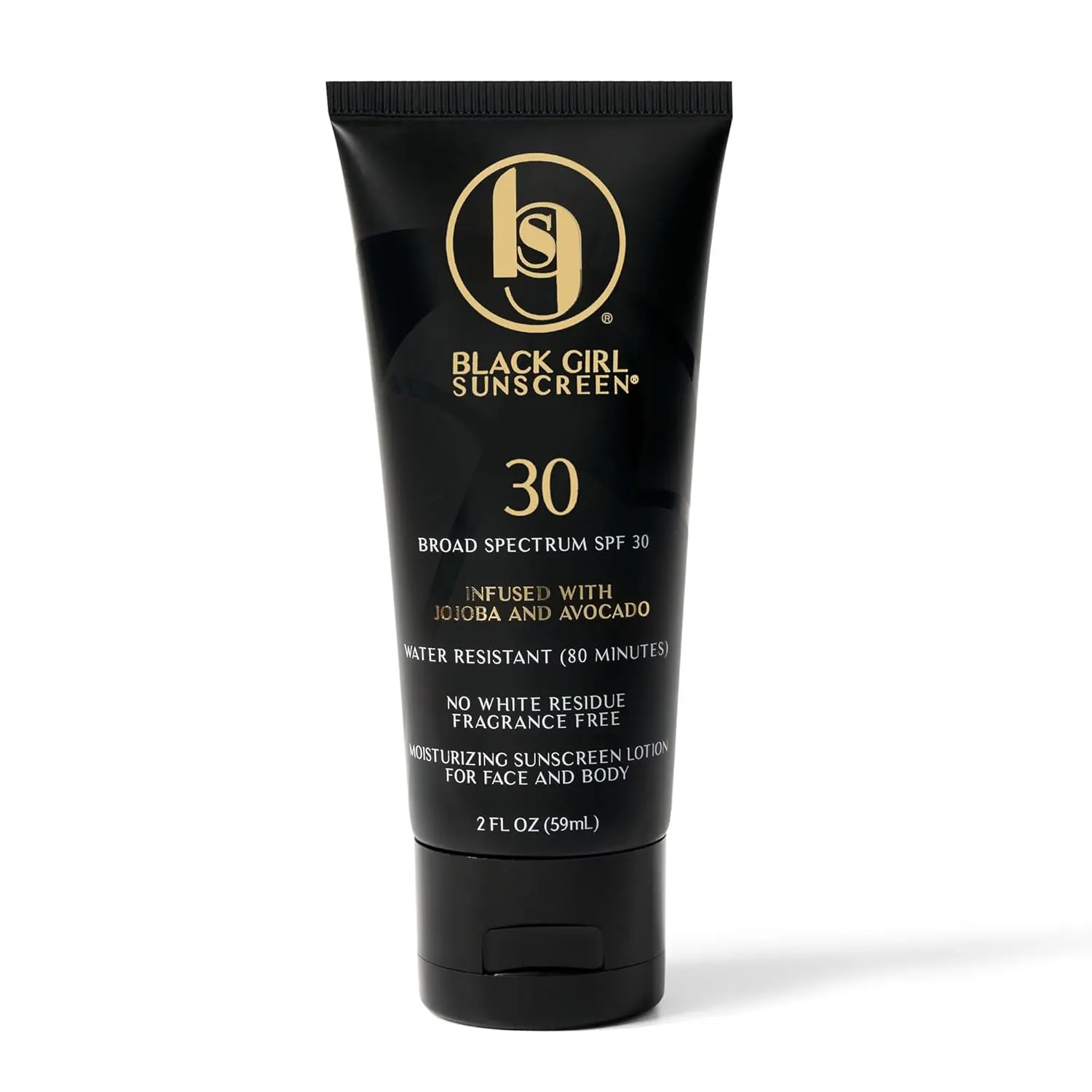 Face & Body Moisturizing Sunscreen Lotion SPF 30, No White-Residue for Melanin Rich Skin (2 Fl. Oz.) Facial Hydrate Lightweight Skincare Avocado Daily